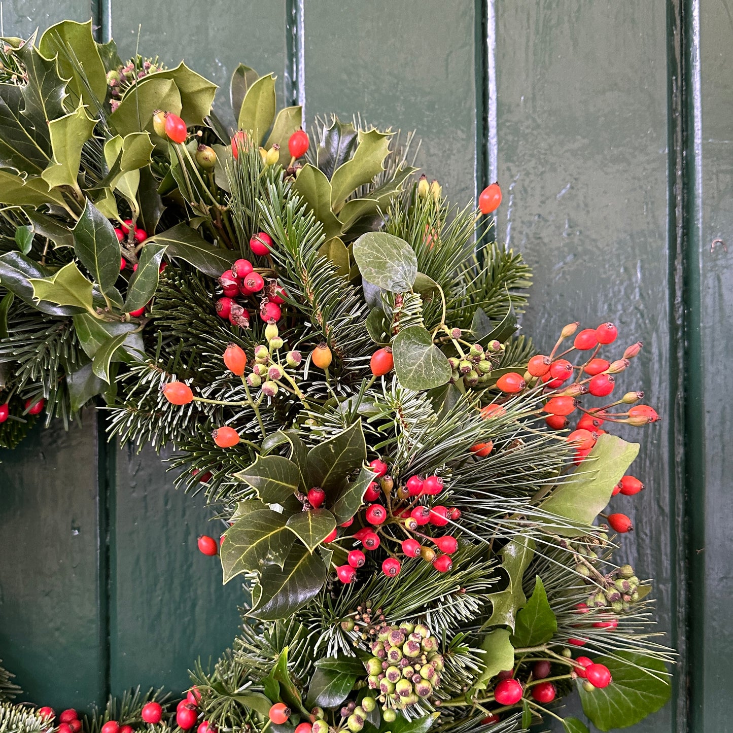 Handmade Fresh Christmas Wreath - Traditional