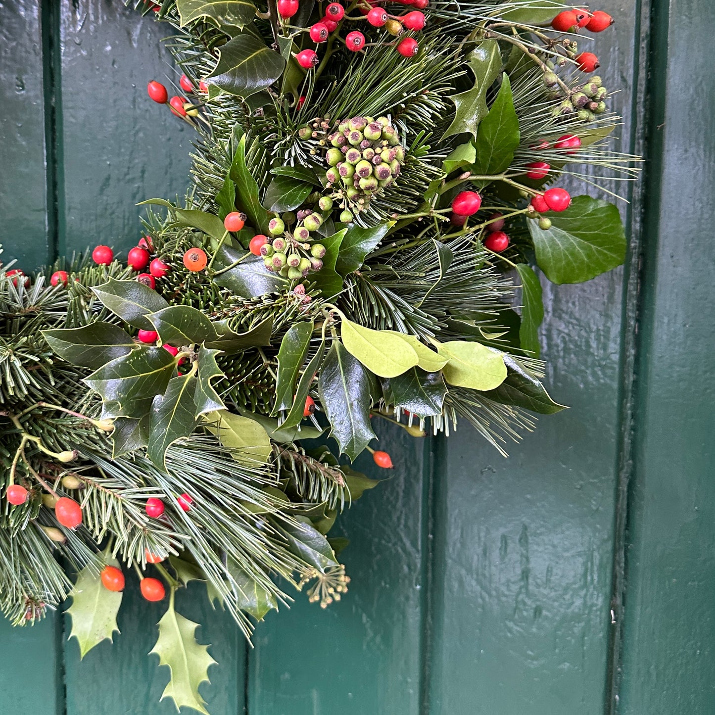 Handmade Fresh Christmas Wreath - Traditional