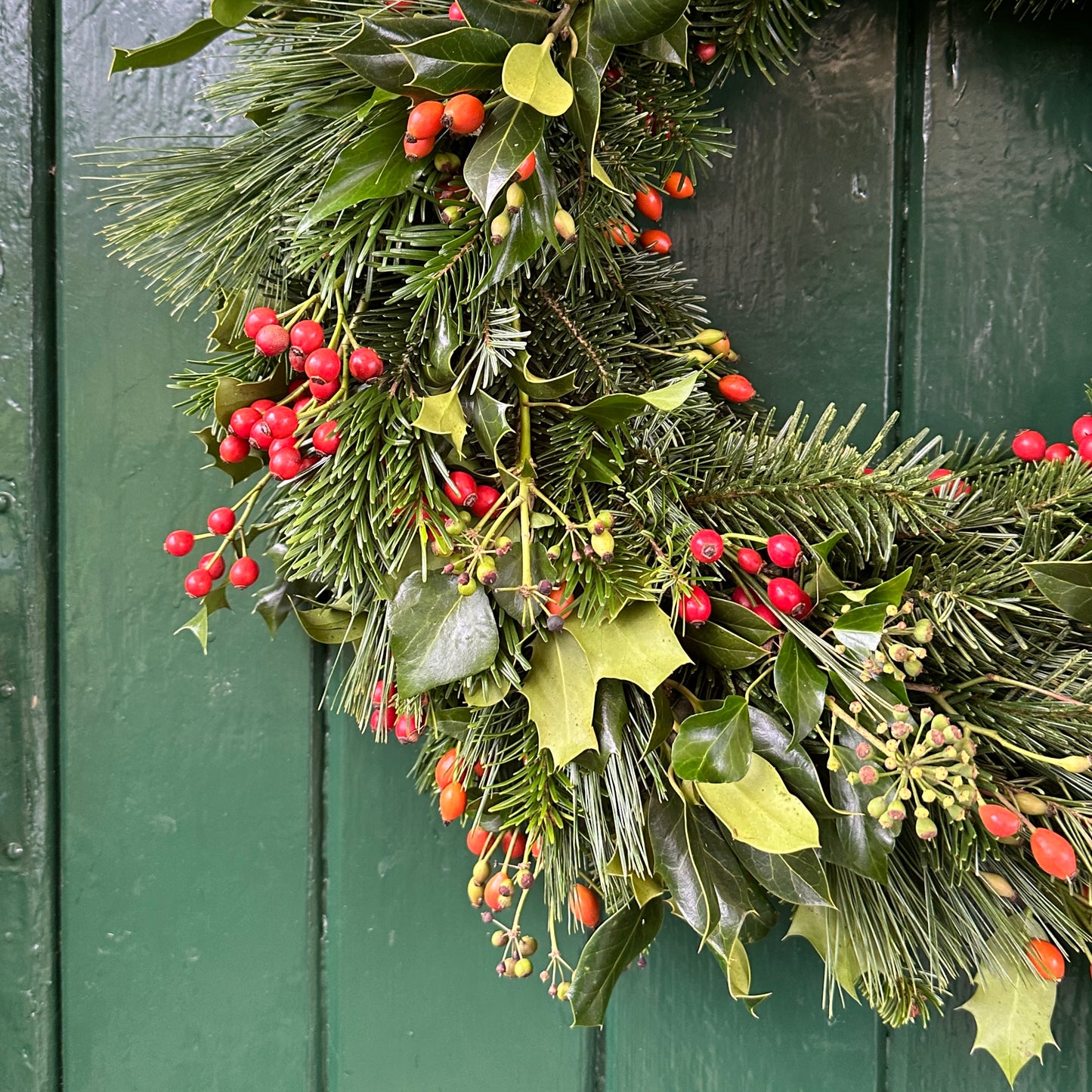 Handmade Fresh Christmas Wreath - Traditional