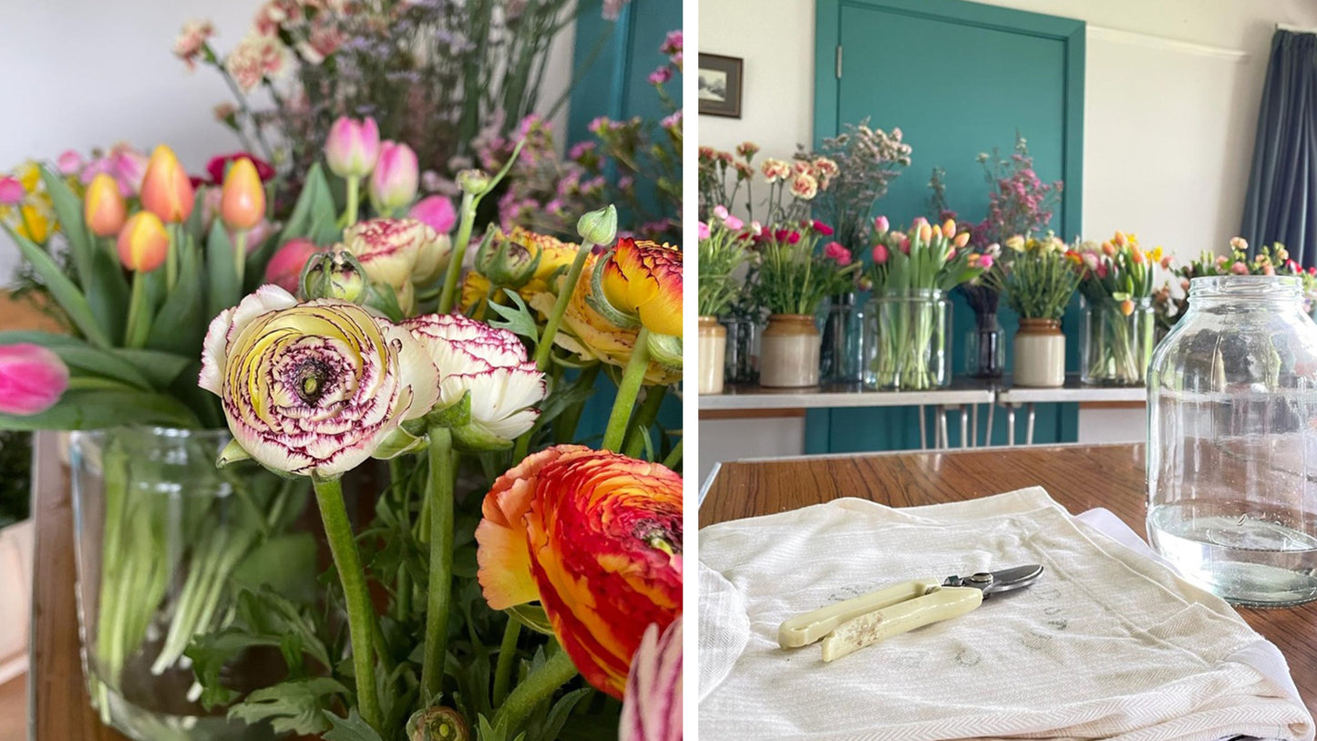 September Best of British Flowers - Bouquet Workshop - Crawley, Winchester, Hampshire