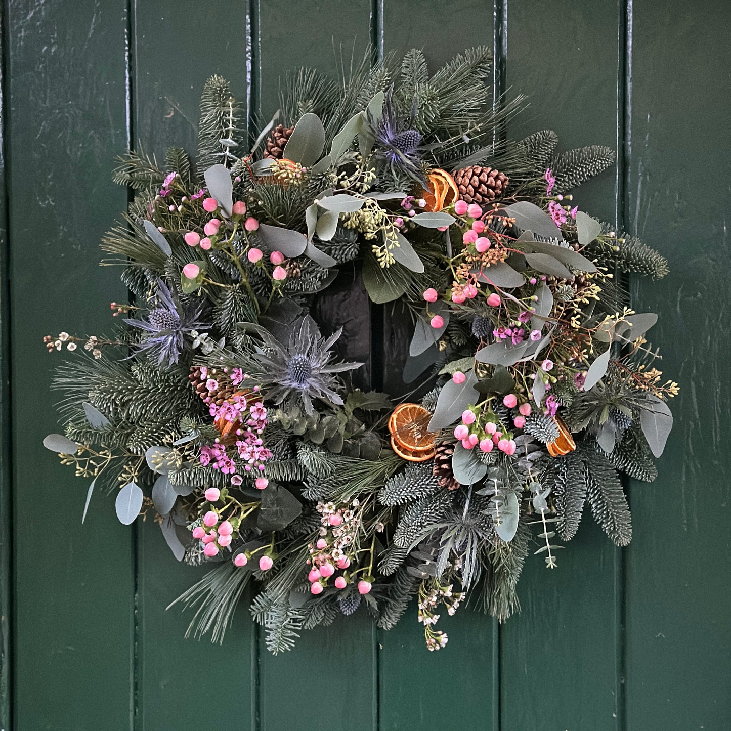 Handmade Fresh Christmas Wreath - Sugarplum Fairy