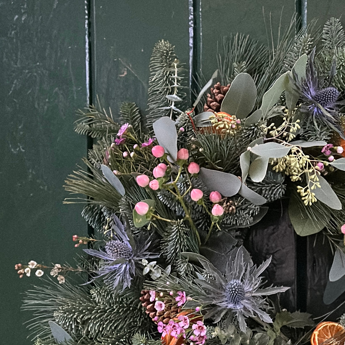 Handmade Fresh Christmas Wreath - Sugarplum Fairy