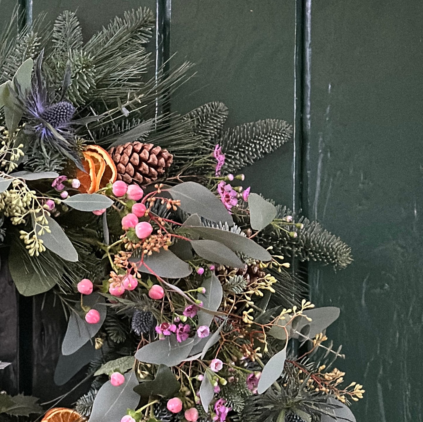 Handmade Fresh Christmas Wreath - Sugarplum Fairy