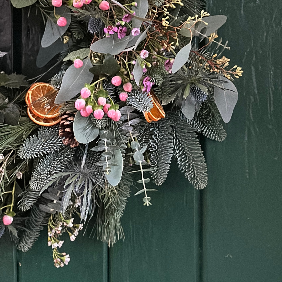 Handmade Fresh Christmas Wreath - Sugarplum Fairy