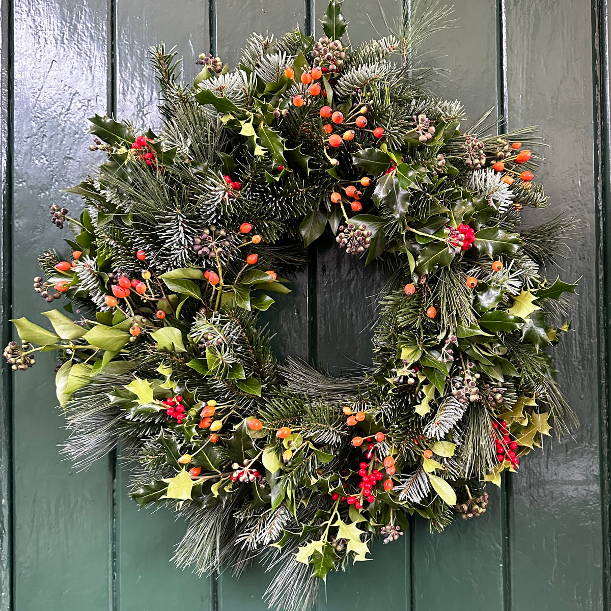 Handmade Fresh Christmas Wreath - Florists Choice Traditional